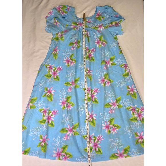 Hawaiian Reserve XL Vtg Plumeria Muumuu Comfort Beachy Tropical Relaxed Coastal - Picture 3 of 8